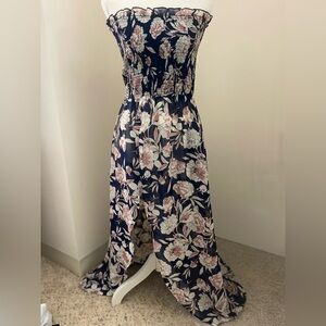 Blue and Pink Smocked tube top  Sundress